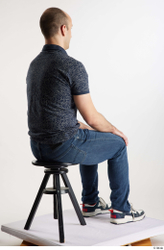 Man White Slim Male Studio Poses